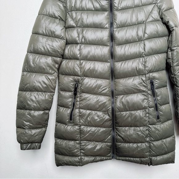 Point Zero Womens Small Pro Long Mid Weight Puffer Jacket Juniper - Picture 8 of 16